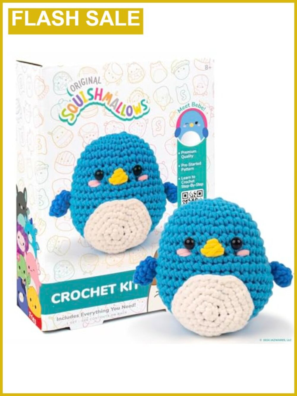 Squishmallows Bebe Bluebird Crochet Kit Beginner DIY Craft
